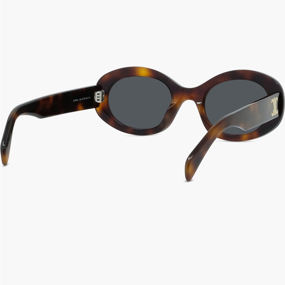 Celine Brown Oval Sunglasses - Picture 4 of 6